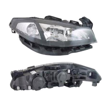 Right Headlamp (Halogen, H7 / H1 Bulbs, Original Equipment) for Renault LAGUNA II 2005 2007