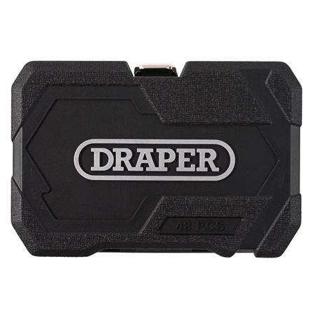 Draper 24235 HI TORQ Metric Socket and Bit Set, 1/4" and 3/8" Sq. Dr. (48 Piece)