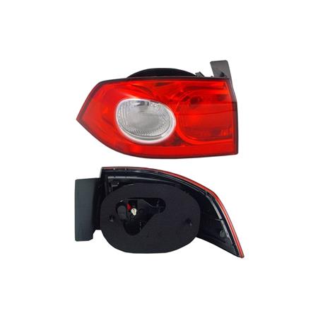 Left Rear Lamp (Outer, On Quarter Panel, Hatchback, Supplied With Bulbholder, Original Equipment) for Renault LAGUNA II 2005 2007