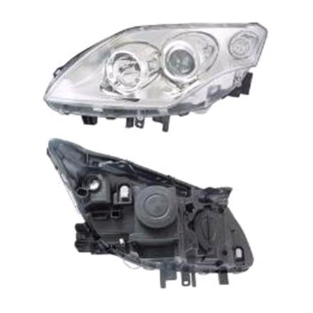 Left Headlamp (Halogen, Takes H7 / H7 Bulbs, Supplied Without Motor, Original Equipment) for Renault LAGUNA Coupe 2007 on