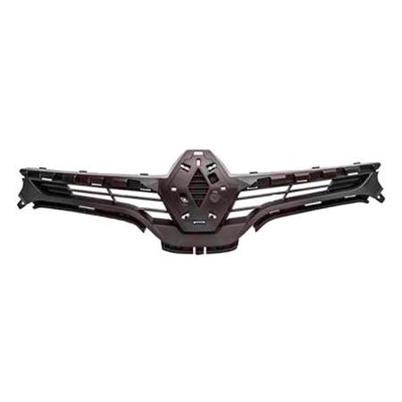 Renault Megane 2014 2016 Front Bumper Grille, Matte Black, Supplied Without Trims, TUV Approved