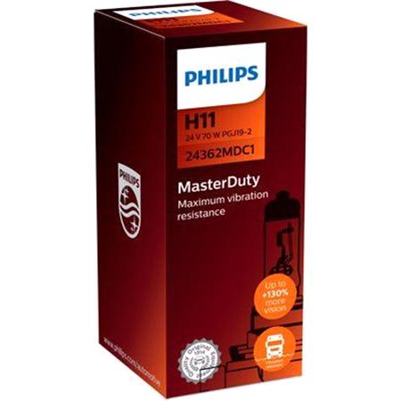 Philips MasterDuty 24V H11 70W PGJ19 2 Truck Bulb   Single