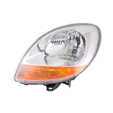 Left Headlamp (Amber Indicator, Original Equipment) for Renault KANGOO 2003 2008