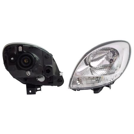 Left Headlamp (Clear Indicator, Original Equipment) for Nissan KUBISTAR van 2003 2008
