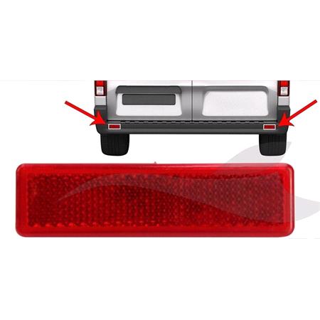 Left / Right Rear Reflector (In Bumper, Original Equipment) for Renault TRAFIC II Bus 2001 on 