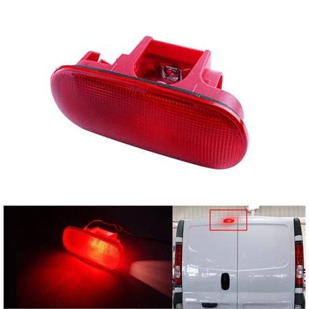 Renault Trafic '01 '14 Rear High Level Brake Light, Takes P21W Bulb, For Models With Twin Rear Doors   Vauxhall VIVARO van 2001 to 2014