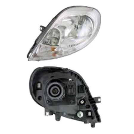 Left Headlamp (With Clear Indicator, Halogen, Takes H4 Bulb, Supplied With Motor & Bulb, Original Equipment) for Renault TRAFIC II Flatbed / Chassis 2007 on