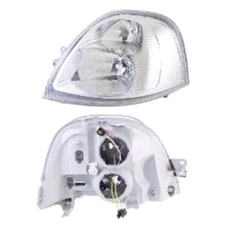 Left Headlamp (Halogen, Takes H1 / H7 Bulbs, Supplied With Motor) for Nissan INTERSTAR Bus 2003 on