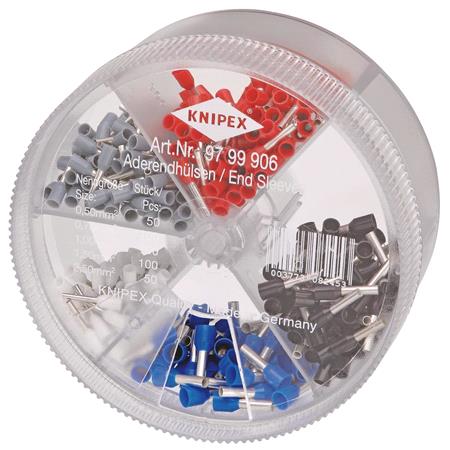 KNIPEX Assortment Boxes with 450 insulated Wire Ferrules 5 x Wire Ferrule Sets