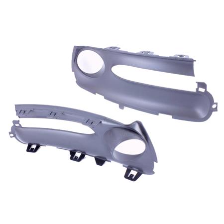 Renault Grand Scenic 2012 2016 RH / LH Front Bumper Grilles, Pair, With Fog Lamp Hole, 5 Seater Model Only