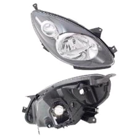 Right Headlamp (Halogen, Takes H4 Bulb) for Renault TWINGO 2007 on