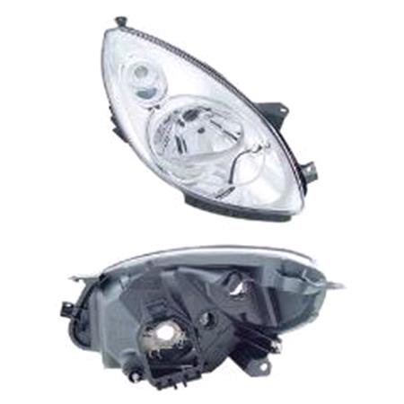 Right Headlamp (Halogen, Takes H4 Bulb, Original Equipment) for Renault TWINGO 2007 on