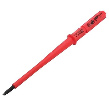 Draper 24736 XP1000 VDE Plain Slot Interchangeable Screwdriver Blade, 3.5 x 100mm