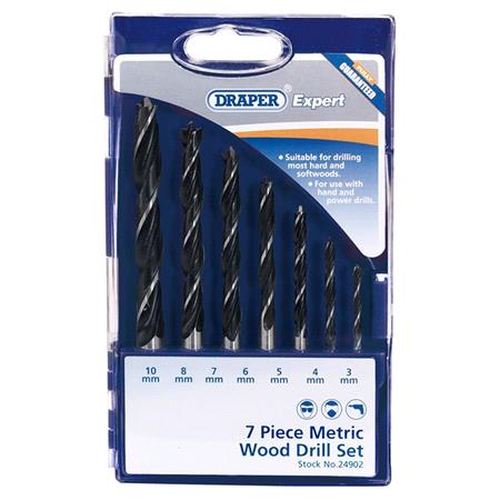 Draper Expert 24902 Metric Wood Drill Set (7 Piece)