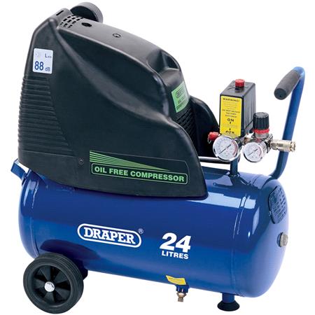 Draper 24978   24L Oil Free Air Compressor (1.1kW)