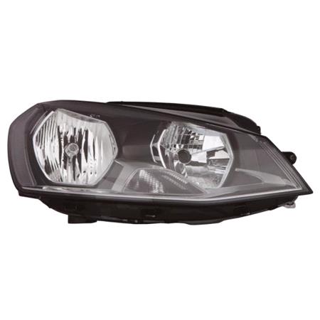 Right Headlamp (Halogen, Takes H7 / H15 Bulbs) for Volkswagen GOLF VII 2013 2016