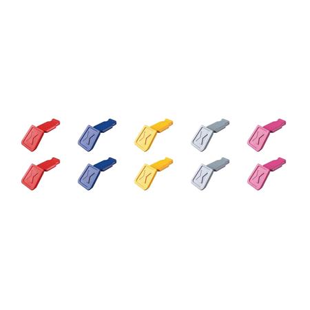 KNIPEX ColorCode Clips Color Mix 1 (10 Pieces), 122mm