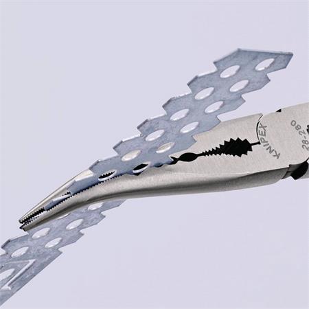 KNIPEX Bended Long Reach Needle Nose Pliers, 280mm