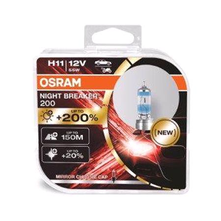 Osram Night Breaker 12V H11 55W +200% Brighter  Bulb   Twin Pack