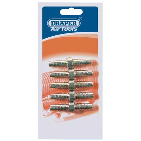 Draper 25847 5 16 inch PCL Double Ended Air Hose Connector Pack of 5