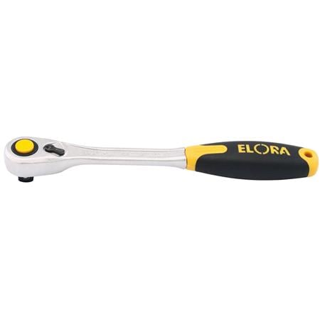 Elora 25930 270mm 1 2 inch Square Drive Fine Tooth Quick Release Soft Grip Reversible Ratchet