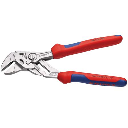 KNIPEX Pliers Wrench with Smooth Jaws, 180mm