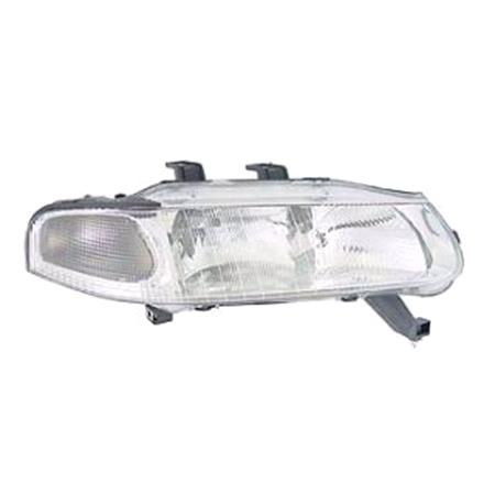 Right Headlamp (4 & 5 Door, Clear Indicator, With Load Level Adjustment, Original Equipment) for Rover 400 1997 1999