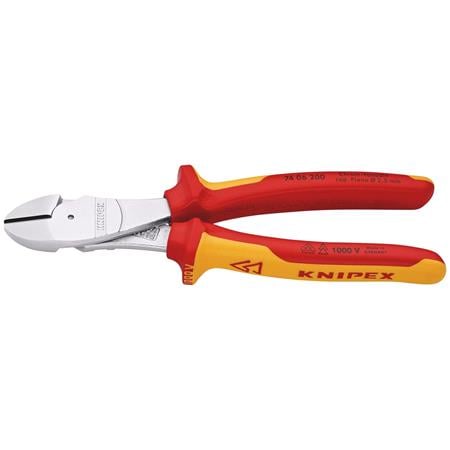 KNIPEX 26789 VDE Insulated High Leverage Diagonal Cutter, 200mm