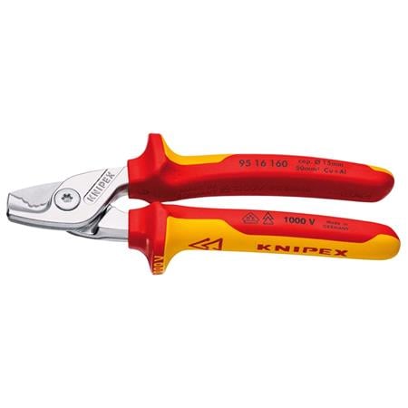 KNIPEX 27012 StepCut VDE Insulated Cable Shears, 160mm