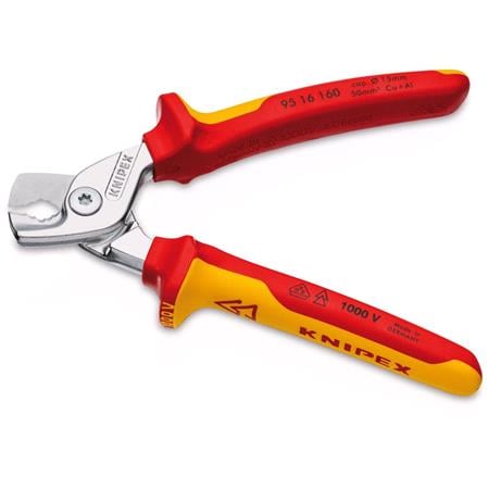 KNIPEX 27012 StepCut VDE Insulated Cable Shears, 160mm