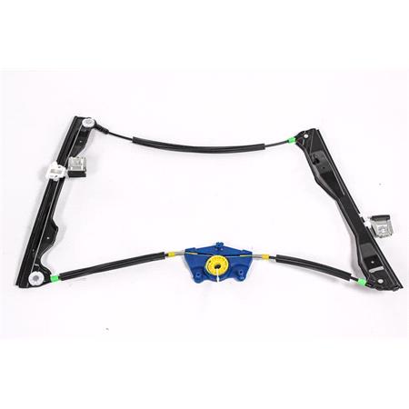 Front Left Electric Window Regulator Mechanism (without motor) for SKODA Fabia Praktik, 2002 2007, 4 Door Models, One Touch/AntiPinch Version, holds a motor with 6 or more pins
