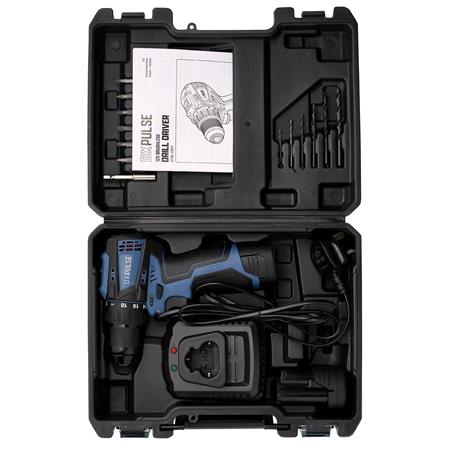 Draper 27917 DXPULSE 12V Brushless Drill Driver Kit, 2 x 2.0Ah Batteries, 1 x Charger