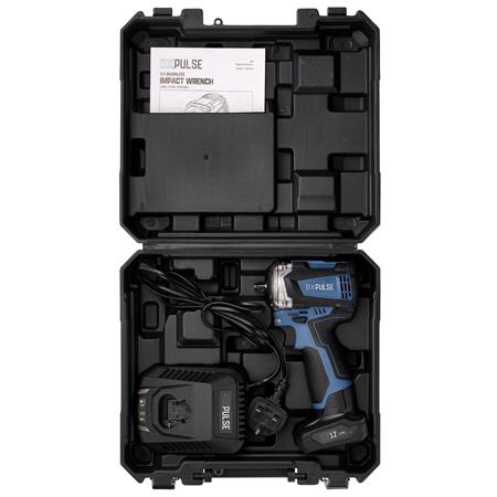 Draper 27960 DXPULSE 12V Brushless Impact Wrench Kit, 3/8" Sq. Dr., 1 x 5.0Ah Battery, 1 x Fast Charger