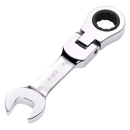 Draper 27968 HI TORQ Metric Stubby Flexible Head Ratchet Combination Spanner, 12mm