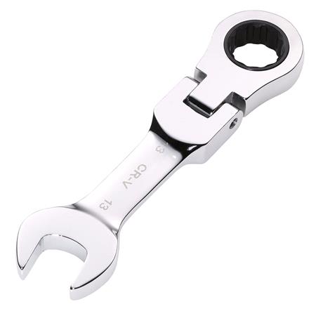 Draper 27969 HI TORQ Metric Stubby Flexible Head Ratchet Combination Spanner, 13mm