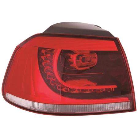 Left Rear Lamp (Outer, On Quarter Panel, LED Type, Dark Cherry Red) for Volkswagen GOLF VI 2009 on