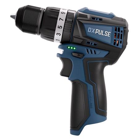 Draper 28003 DXPULSE 12V Brushless Combi Drill & Impact Driver Kit, 1/4" Sq. Dr., 2 x 4.0Ah Batteries, 1 x Fast Charger