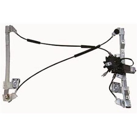Front Right Electric Window Regulator (with motor) for SEAT IBIZA Mk II (6K1), 1993 1999, 2 Door Models, WITHOUT One Touch/Antipinch, motor has 2 pins/wires