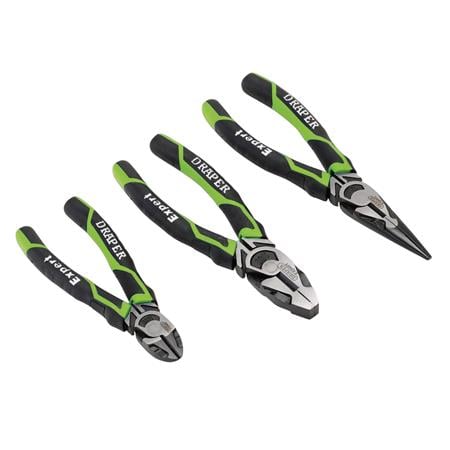 Draper Expert High Leverage Plier Set, Green (3 Piece)