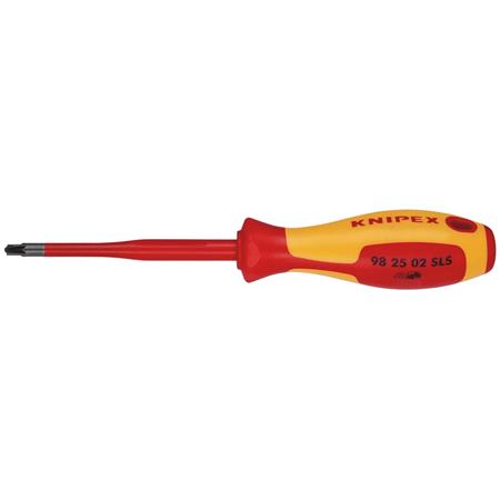 KNIPEX 28058 VDE Insulated Plus/Minus Pozidriv Screwdriver, PZ/S2 x 100mm