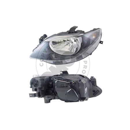 Left Headlamp (Halogen, Single Reflector, Takes H4 Bulb) for Seat IBIZA V ST  2008 2012