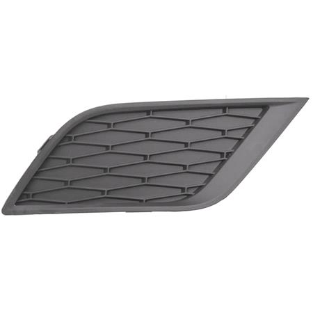 Seat Ibiza 2008 2015 RH (Drivers Side) Front Bumper Grille, Without Hole For Fog Lamp, Matte Dark Grey