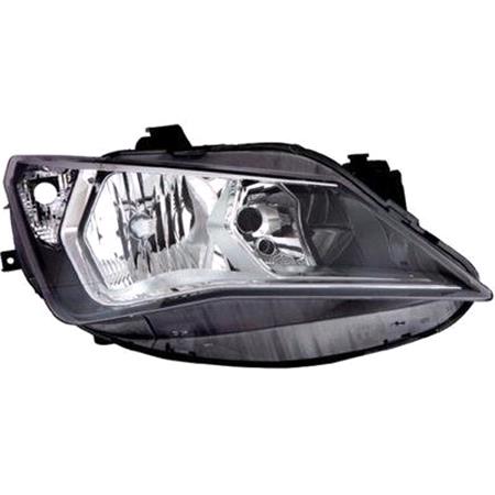 Right Headlamp (Halogen, Takes H7 / H7 Bulbs, With LED Daytime Running Light, Supplied With Bulbs & Motor, Original Equipment) for Seat IBIZA V 2015 2017