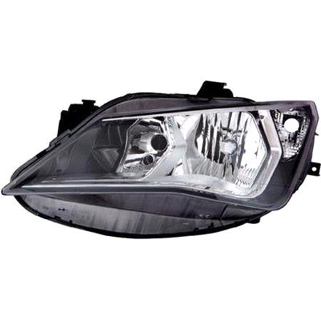 Left Headlamp (Halogen, Takes H7 / H7 Bulbs, With LED Daytime Running Light, Supplied With Bulbs & Motor, Original Equipment) for Seat IBIZA V ST 2015 2017