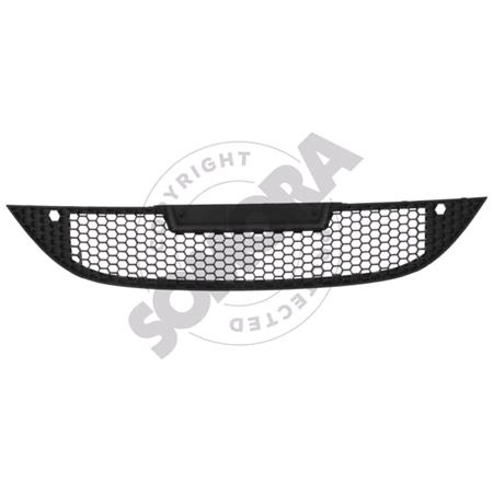 SEAT Leon 2005 2009 Front Bumper Grille, Centre, Matte Black, TUV Approved