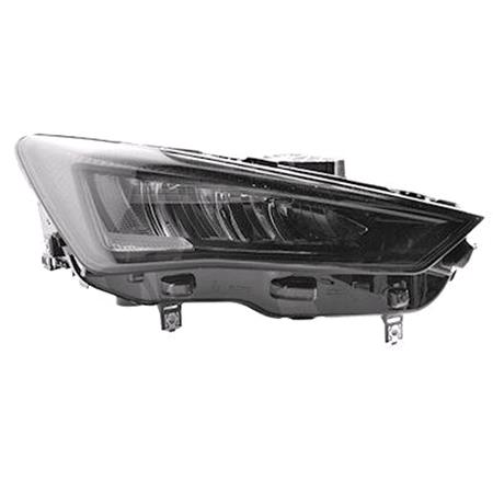 Right Headlamp (Full LED, Supplied Without Control Modules, Original Equipment) for Seat LEON 2019 to 2024