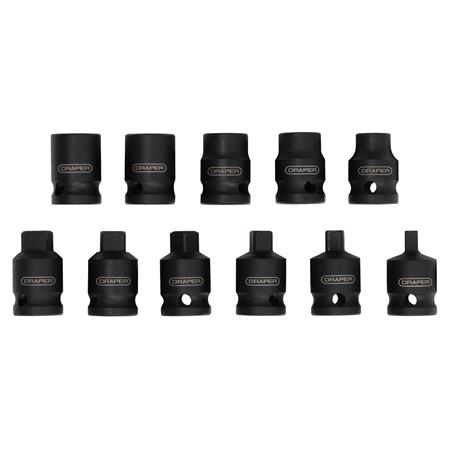 Draper 28193 Impact Pipe Plug Socket Set, 3/8" Sq. Dr. (11 Piece)
