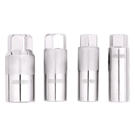 Draper 28195 Magnetic Spark Plug Socket Set, 3/8" Sq. Dr. (4 Piece)