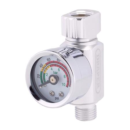 Draper 28377 1/4" BSP On Gun Air Regulator and Gauge, 140psi