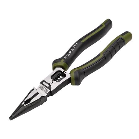 Draper Expert 28527 Long Nose Pliers with Wire Stripper, 200mm